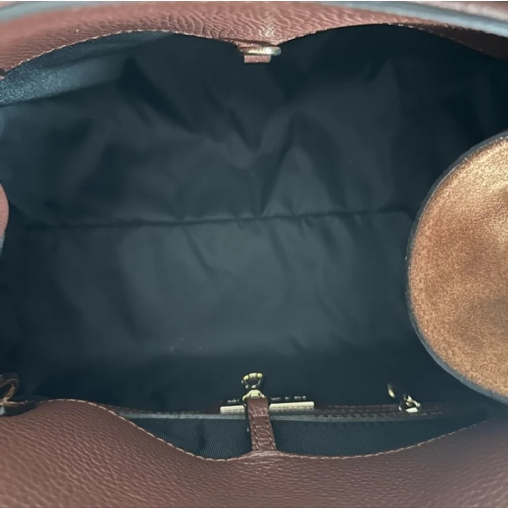 🏷Anna PAOLA Italian Leather And Suede Elegant Handbag NWOT - Picture 4 of 10